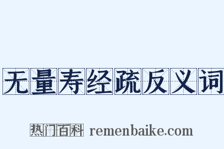 无量寿经疏反义词是什么意思的图片